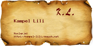 Kampel Lili névjegykártya